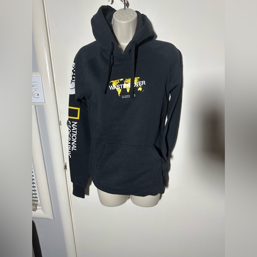 The North Face Black Hoodie with Yellow Accents
